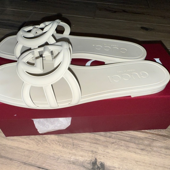 Gucci Palma Slide White Womens Size 40 - Picture 2 of 8